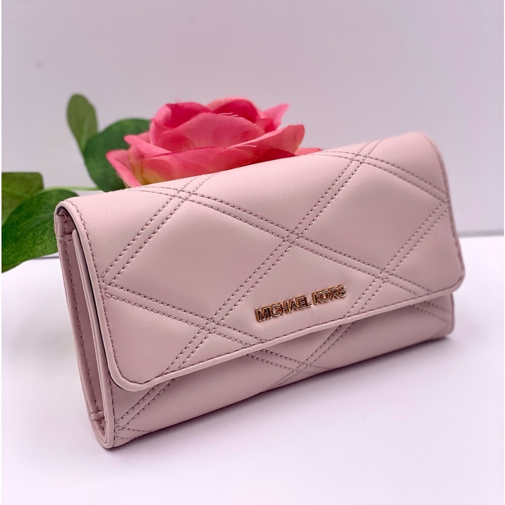 Michael Kors Large Trifold Wallet Pink - Picture 12 of 12